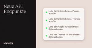 Verwalte WordPress Plugins und Themes mit der Kinsta API
