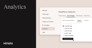 Du kannst nun noch tiefer in MyKinsta Site Analytics einsteigen