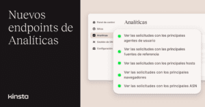 Accede a más datos de visitantes con la API de Kinsta