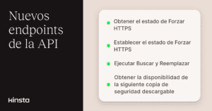 Gestiona dominios, HTTPS, registros y copias de seguridad con la API de Kinsta