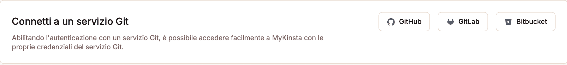 Connettere il proprio servizio Git a MyKinsta.