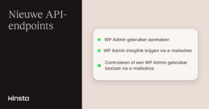 Beheer WordPress Admin auto-login gebruikers met de Kinsta API