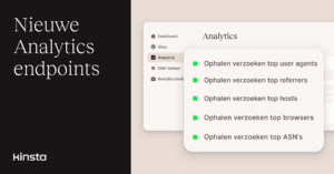 Krijg toegang tot meer bezoekersgegevens via de Kinsta API