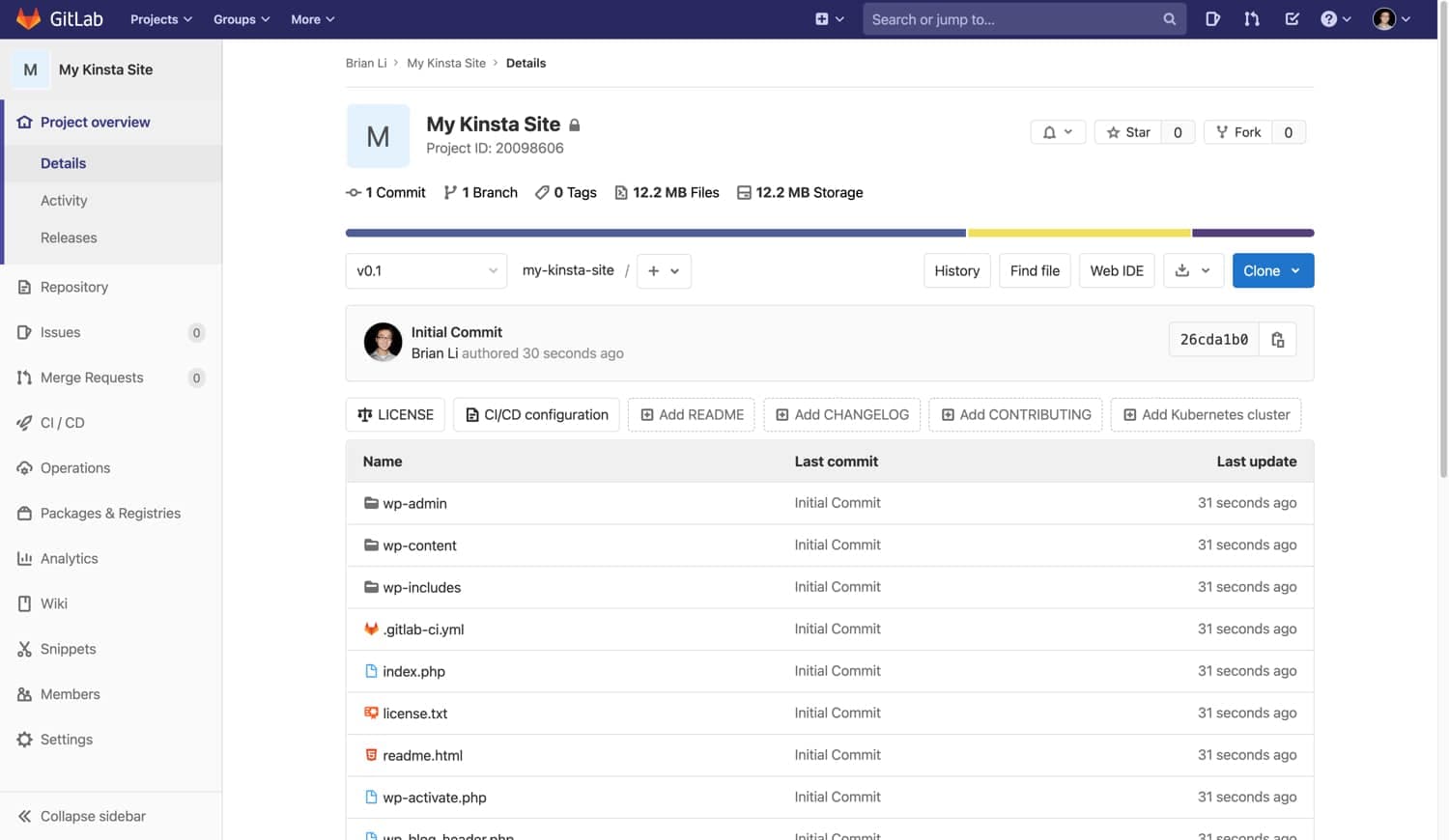 Initial commit to GitLab.