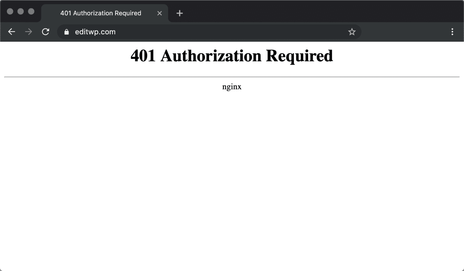 Nginx 401 en Chrome