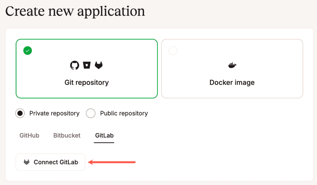 Connect Kinsta with your GitLab account.