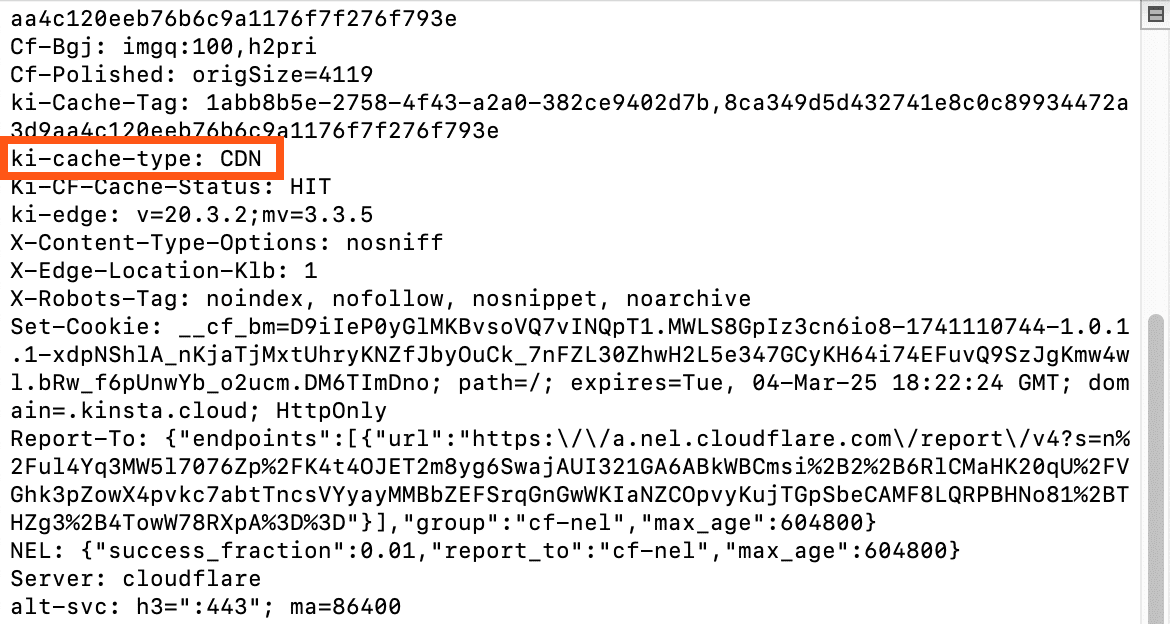 Cache status in response to curl to a static asset in Terminal.