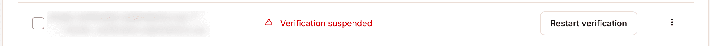 Verifica sospesa sul dominio.