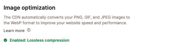 Auswahl der Option Lossy-Bildoptimierung in MyKinsta
