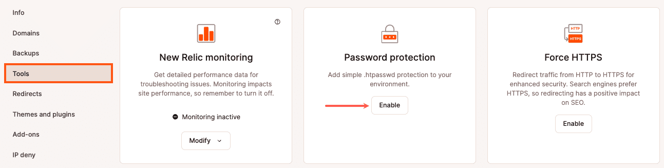 Enable .htpasswd protection.