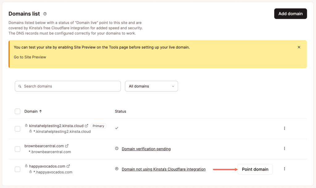 Verwijs je domein door naar Kinsta.