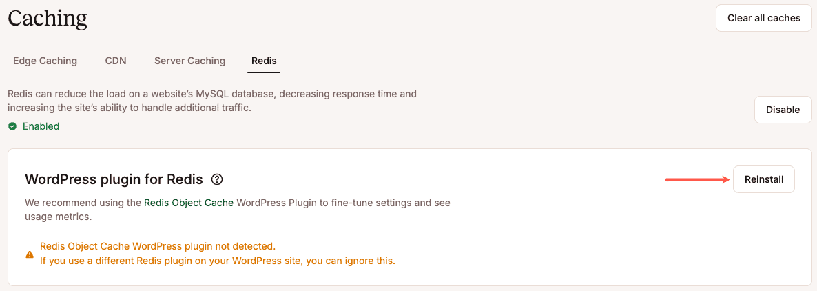 Reinstall the Redis Object Cache plugin.