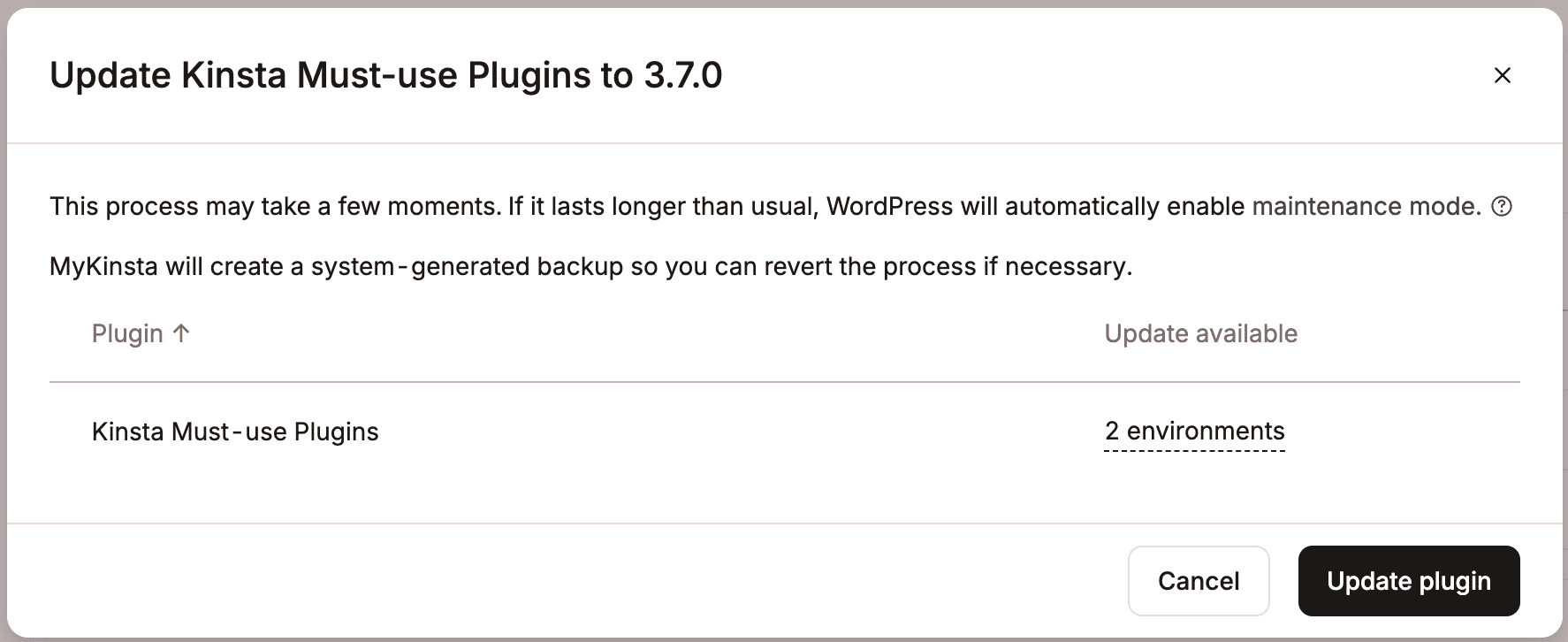 Confirm the plugin update.