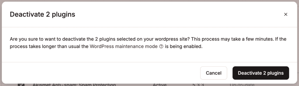 Deactivate your plugins on your WordPress site.