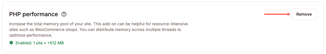 Remove the PHP performance add-on from all sites. 