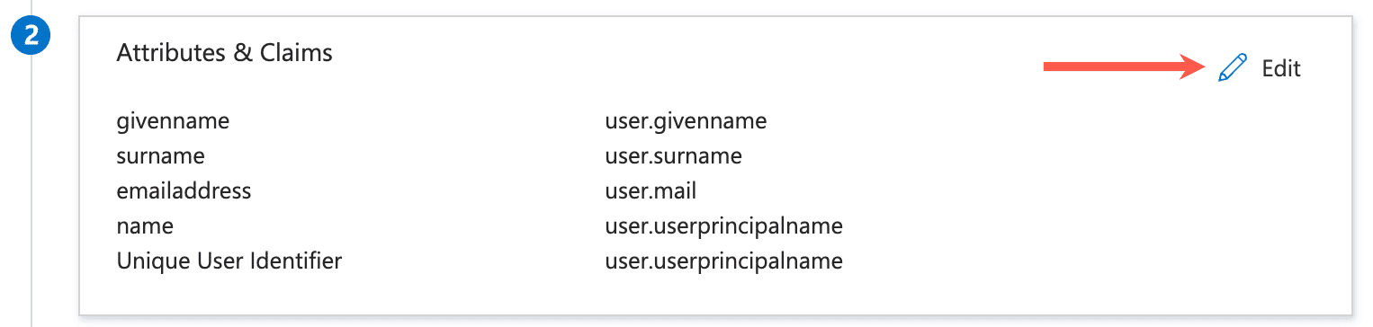 Edit the Attributes & Claims in Microsoft Entra.