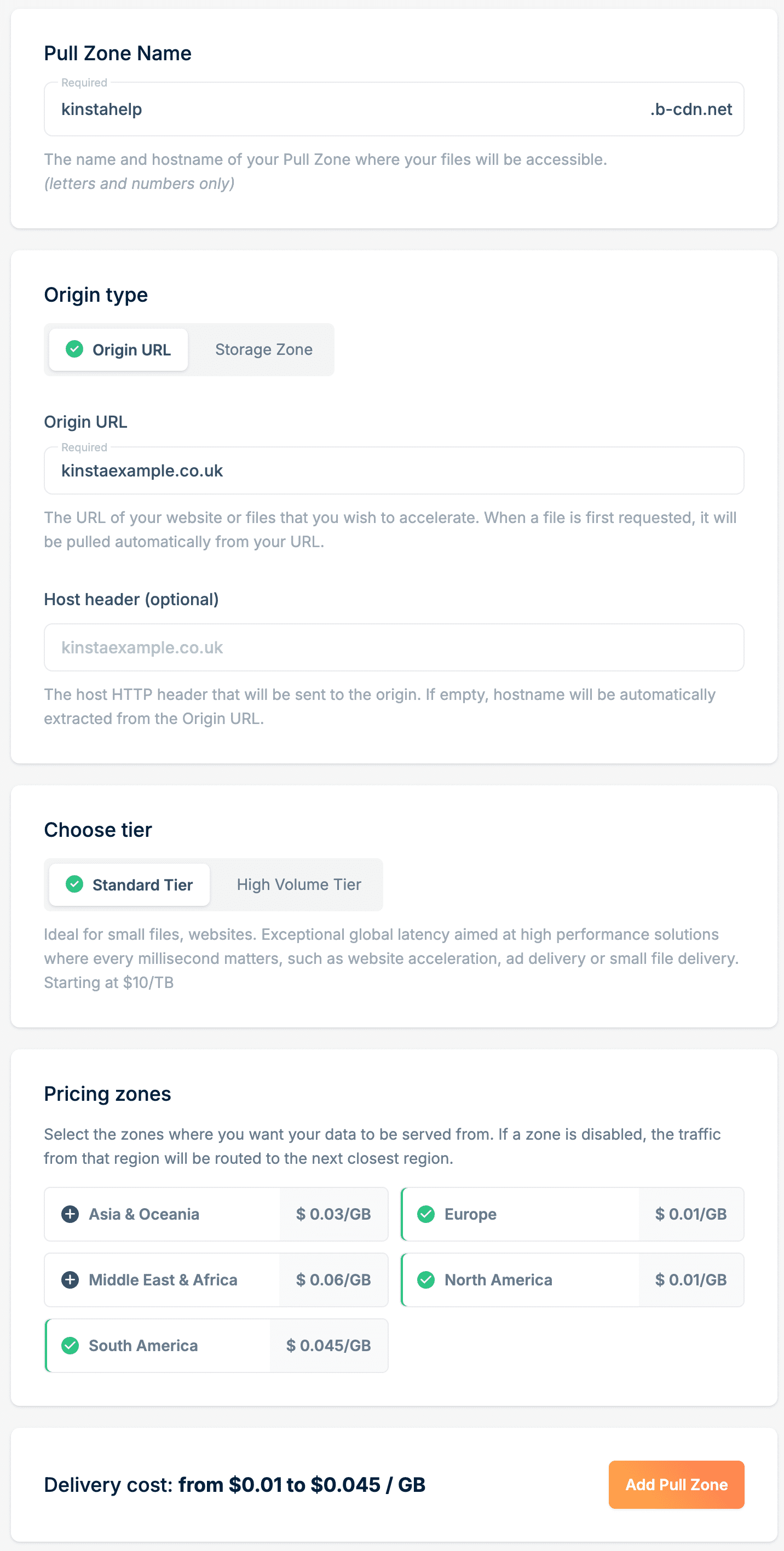 Dettagli sulla Pull Zone in Bunny. 