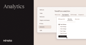 You can dig deeper into MyKinsta site Analytics