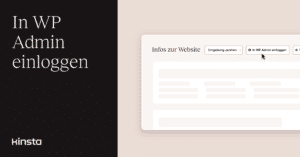 Melde dich mit einem einzigen Klick in MyKinsta bei deinen WordPress-Admin-Dashboards an