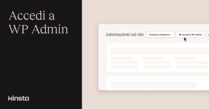 Accedi alla dashboard di amministrazione di WordPress con un solo clic in MyKinsta