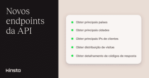 Acesse mais informações sobre tráfego e respostas com a API da Kinsta