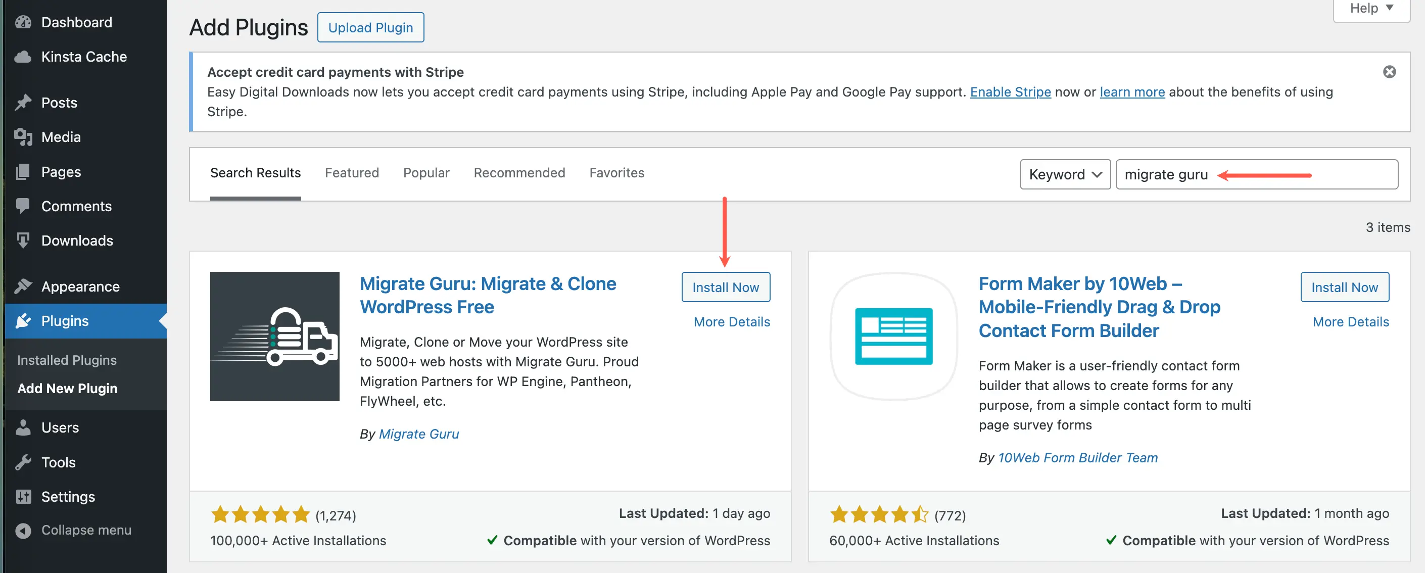 Install Migrate Guru from the WordPress repository.