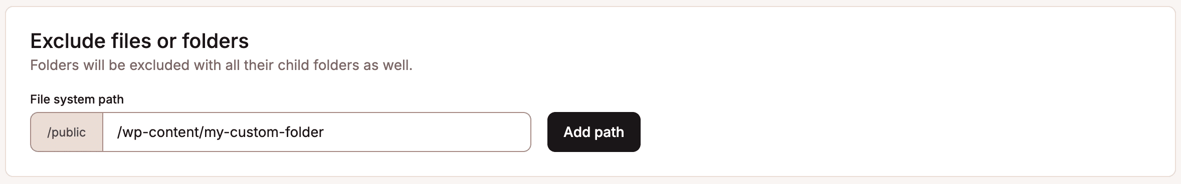 Add /wp-content/my-custom-folder to Exclude files or folders in CDN settings.