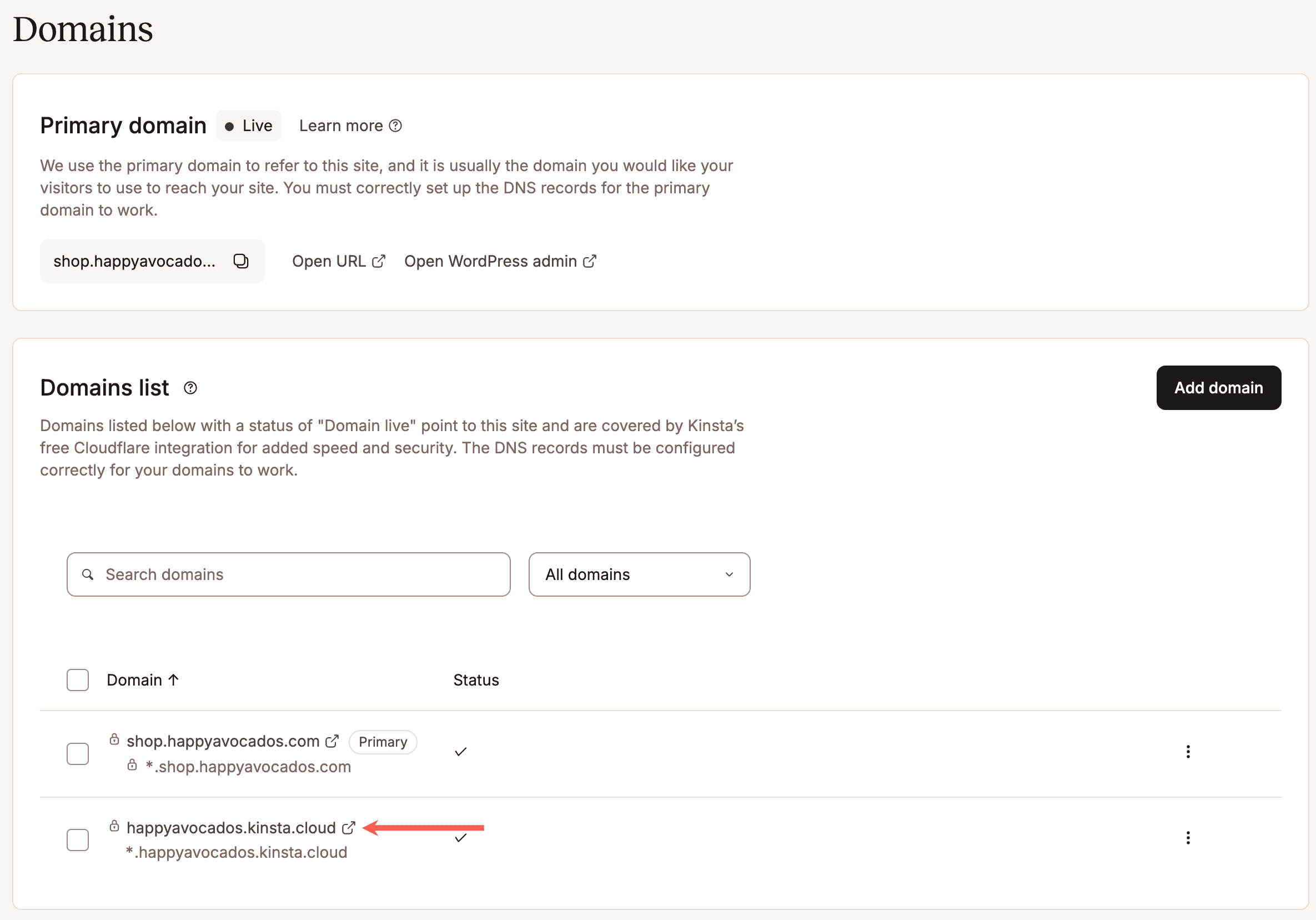 Open your site's temporary URL.