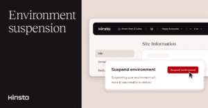 Make a site “disappear” with environment suspension