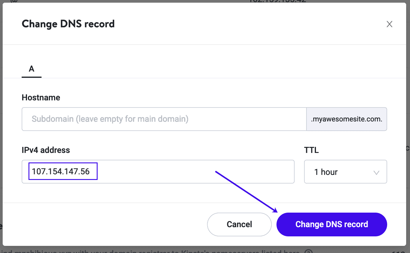 Change your A record to point to Imperva.