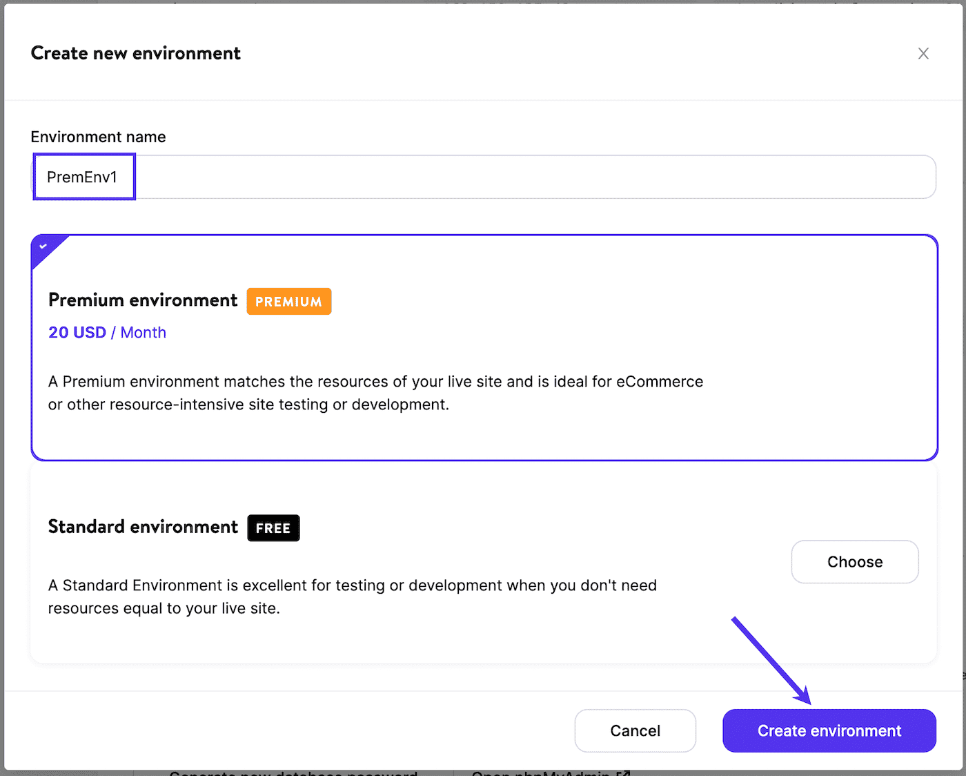 Choose to create a premium environment.