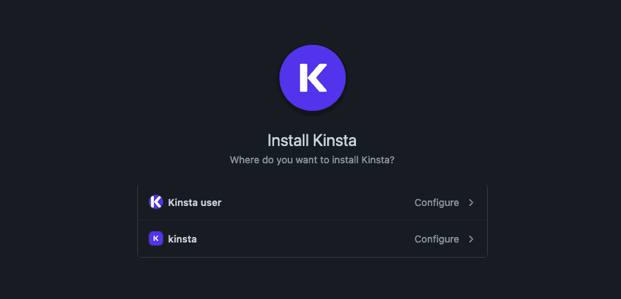 Install the Kinsta GitHub application to your GitHub Account.
