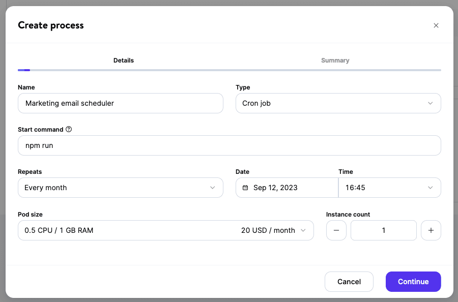 Create a cron job process.
