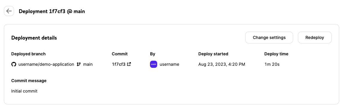 Individual deployment details.