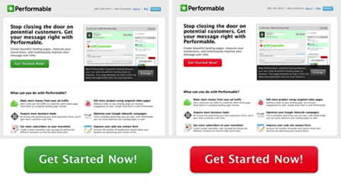 Die Farben der CTA-Schaltflächen können die Conversion-Rate beeinflussen