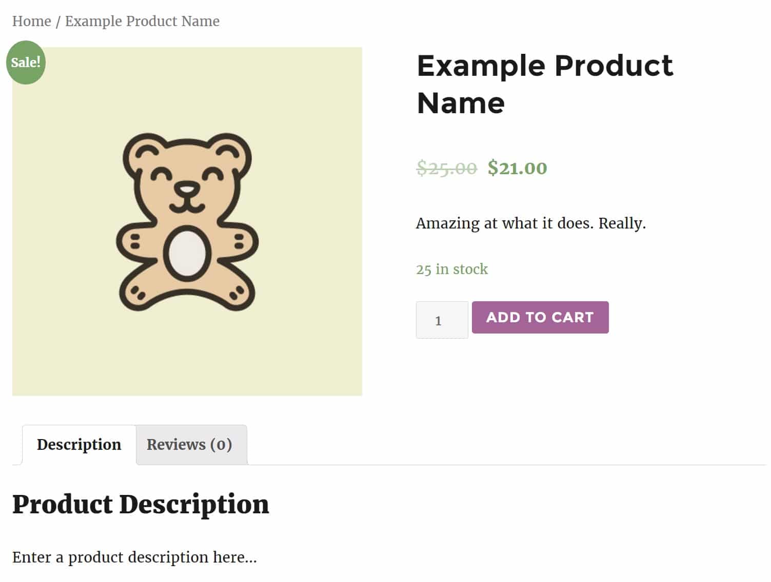 Sample product in WooCommerce Beispielprodukt in WooCommerce