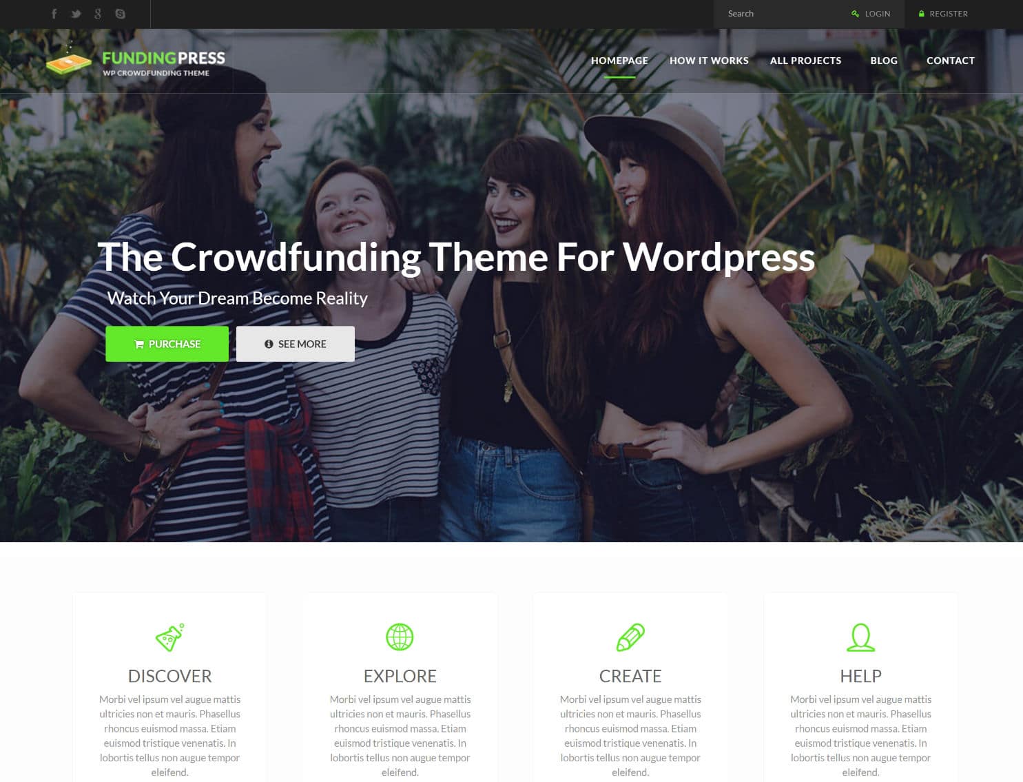 FundingPress WordPress-Theme