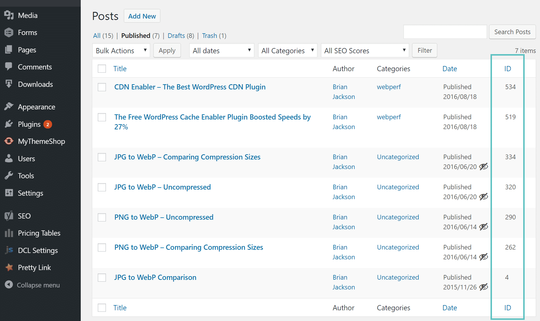 Post ID im WordPress Dashboard anzeigen