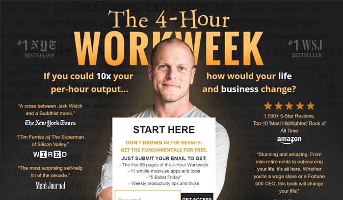 the four hour work week wordpress seiten