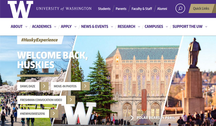 university of washington wordpress seiten