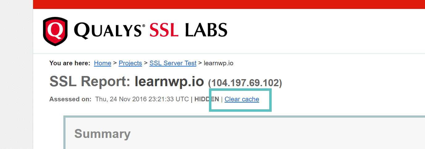 Lösche SSL Cache