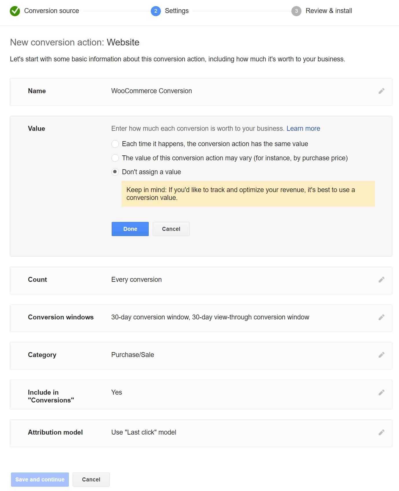 benutzerdefinierter Conversion Code in AdWords