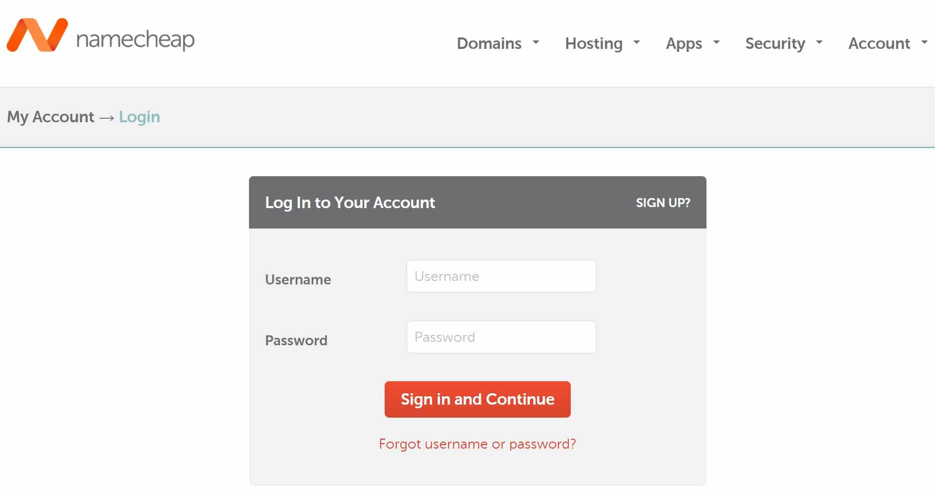 Namecheap Login