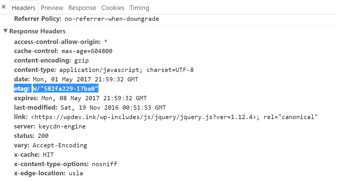 etag header