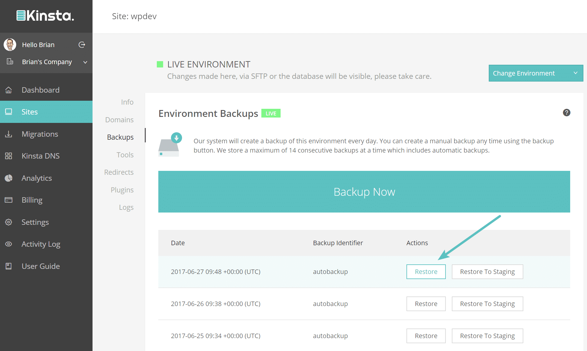 WordPress Backup wiederherstellen