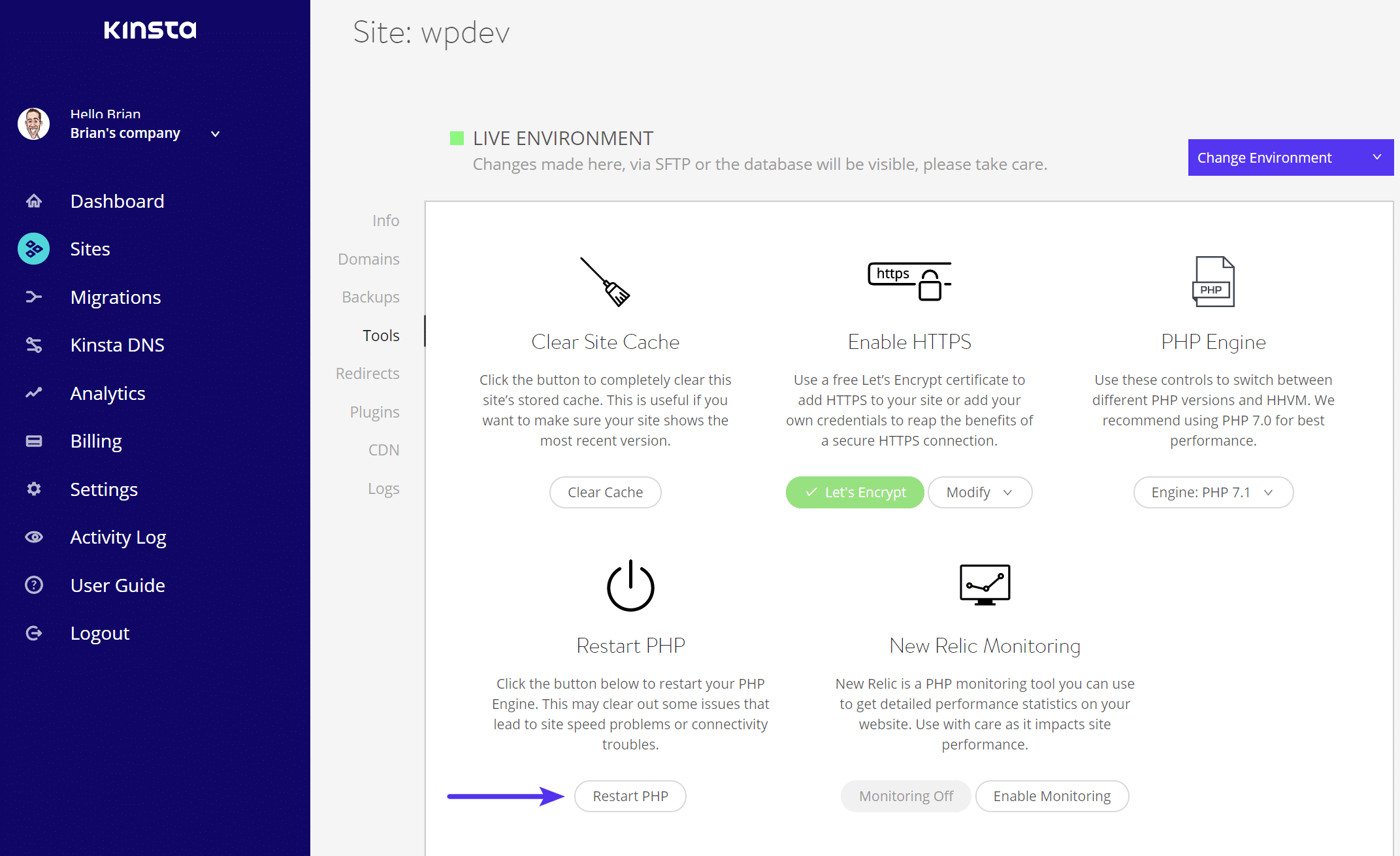 Neustart PHP
