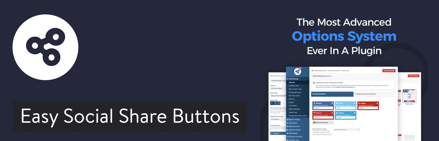 Easy Social Share Buttons für WordPress plugin