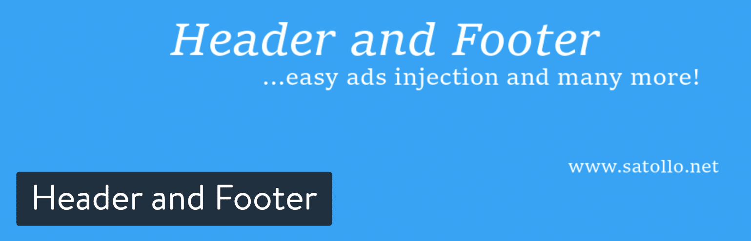 Header and Footer WordPress Plugin