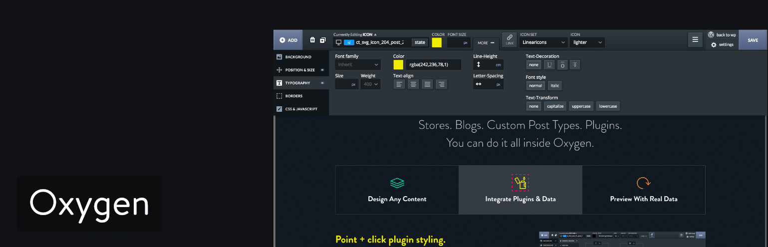 Oxygeb WordPress Page Builder