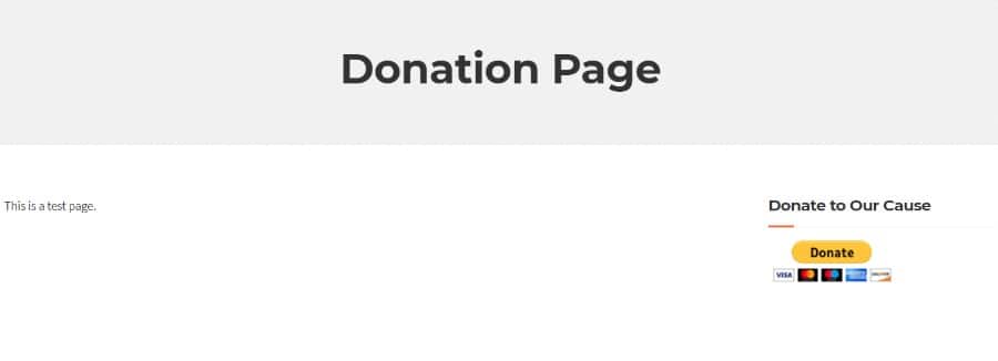 PayPal-Spenden-Schaltfläche auf einem Widget